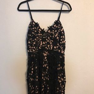 Aqua Midi Lace Dress